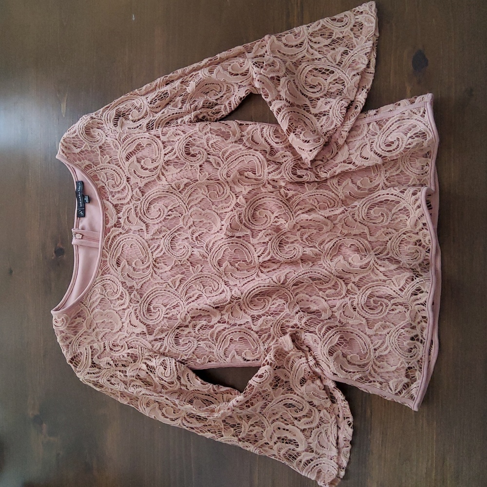 Adrianna Papell Pastel Lace Shirt